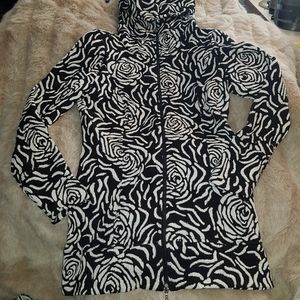 Joseph Ribkoff black & white zip up jacket